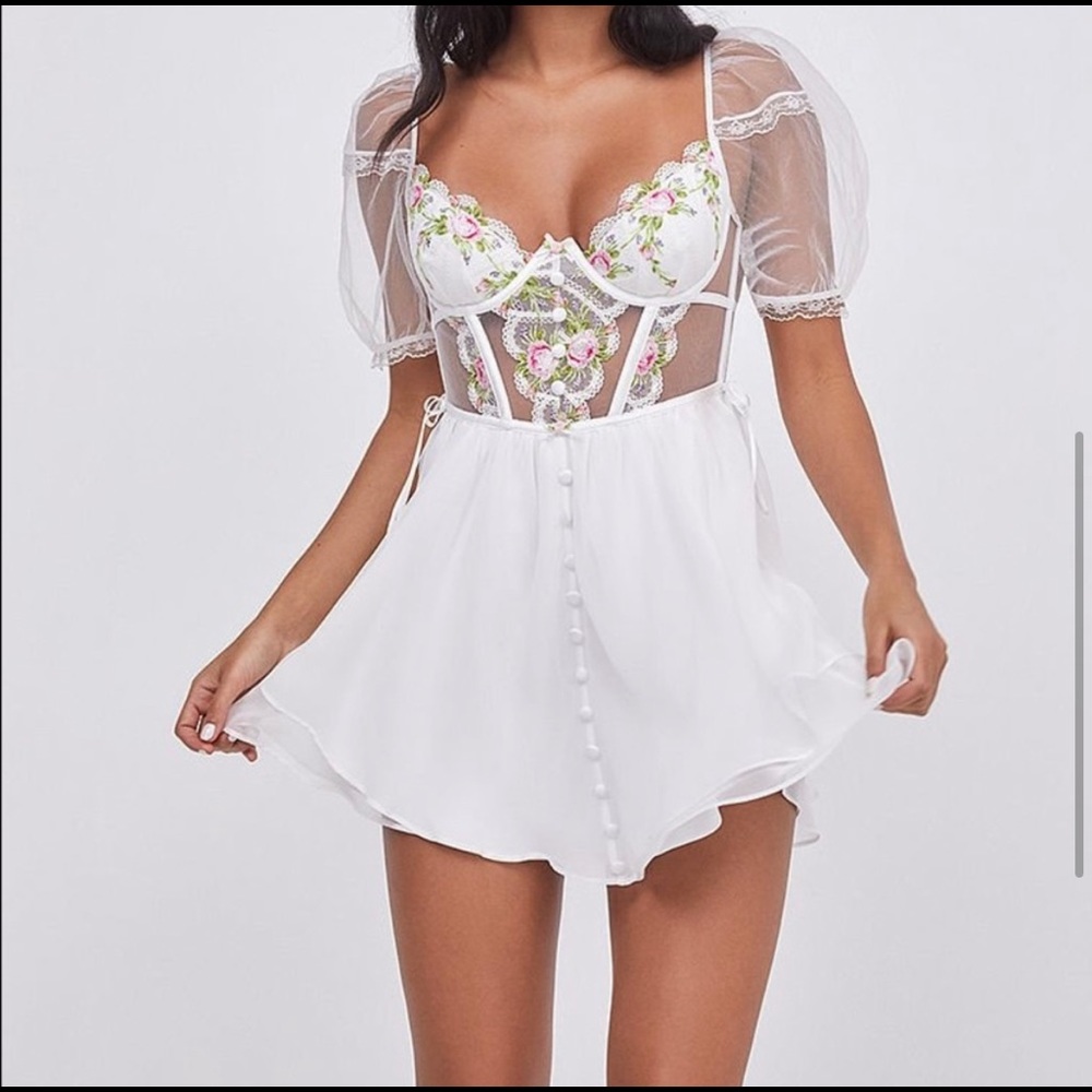 For love and lemons trellis rose bustier mini dress - Picture 3 of 3